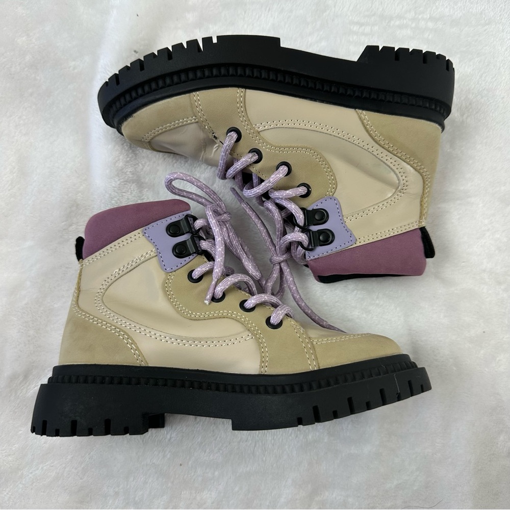 Zara Kids Size 29 Multicolor Hiking Books Beige Tan Purple Gorpcore Outdoorsy - Picture 4 of 8